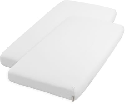 Baby's Only Hoeslaken Tender - Hoeslaken wieg - Jersey Hoeslaken - Superzachte Katoen - 2-pack - Wit - 40x80 cm - 100% prewashed cotton
