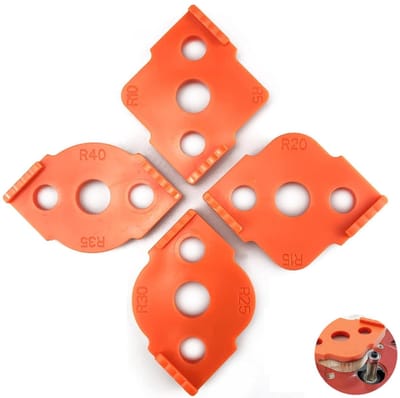 NTHProducts - Router Freesjablonen - Houtbewerking Tools - Professioneel en Duurzaam - Set van 4 - Hoekradius Templates - Voor Houtbewerking - Geschikt...