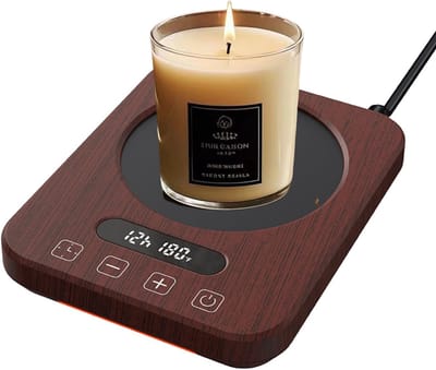 KZQ Mokkenwarmer Met Temperatuurstellingen 8 Uur Automatische Uitschakeling 12 Uur Timer Snelle Flessenwarmer Voor Dranken Warm Houden Houten Design Voor Kantoor En Thuis