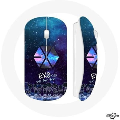 Draadloze Muis - MANIACASE - Exo K-pop Groep - Logo we are one - Wifi USB-stick inbegrepen - Compatibel met Mac en PC