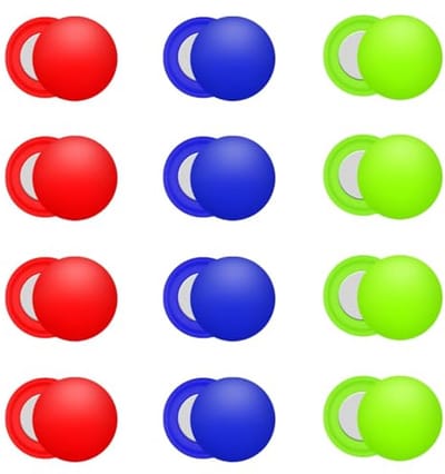 12pcs marathon startnummers met magneten - nummer gesp - race startnummerhouder - hardloopkleding bevestiging - veld bevestigingsclip - rood blauw groen