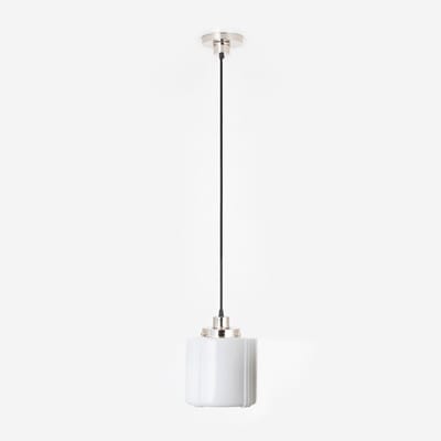 Hanglamp aan snoer Vintage High 20's Nikkel - Art Deco Trade