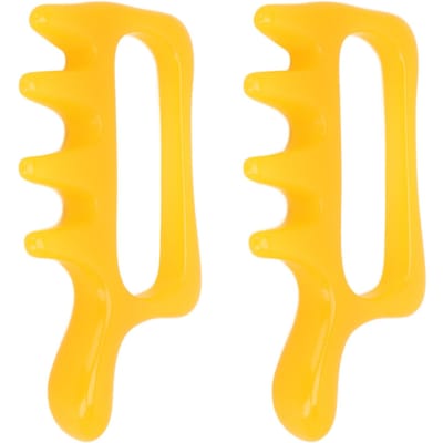 2 stuks Guasha Schrapinstrument Diepe Masserende Hars Acupunctuurpunt Gua Sha Schrapbord voor Been Buik yellow