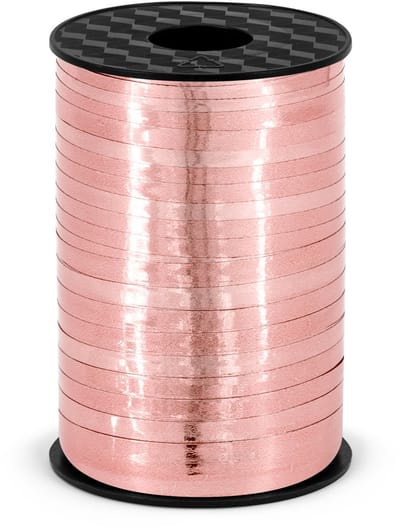 Sierlint kunststof - rose goud - 5 mm x 225 meter - cadeaulint & hobbylint - hobby/knutselen - inpakken
