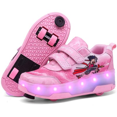 Kinderschoenen op wielen Meisjes Vierwielskates met remmen Jongens Rolschaatsen 33