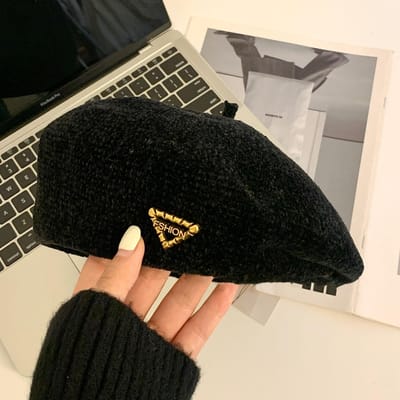 Nieuwe Herfst- en Winterhoed voor Dames Retro Baret Grote Hoofdomtrek Toont Gezicht Kleine Schildershoed Koreaans Casual en Veelzijdig Voorhoed One Size gray