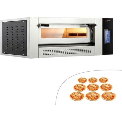 GGM Gastro Gas Pizzaofen - 9x 30cm - Touch Zilver