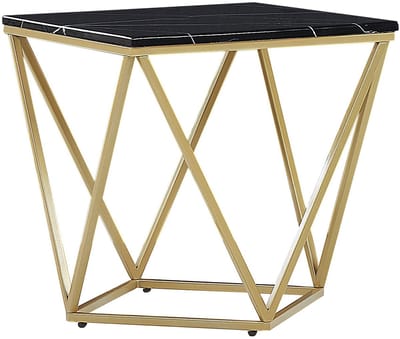 MALIBU - Bijzettafel - Zwart - MDF