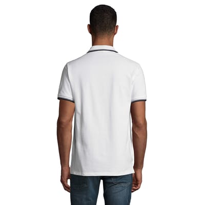 SOLS Heren Praktijk Contrast Poloshirt (Wit)