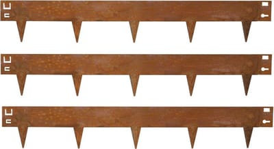 ZG-Edge Borderrand Cortenstaal 106x16 cm - 9 stuks - Kantopsluiting