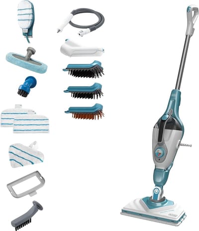 Multifunctionele stoommop - Snoer stoomreiniger - Hygiënisch huis - Verwijderbare behuizing - 1600 Watt - Wit