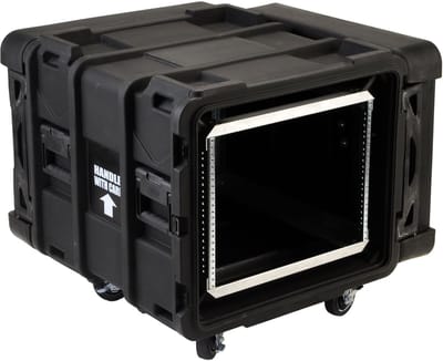 SKB - rSeries - 8U Shock Rack - Zwart - 24-inch diep - met Wielen