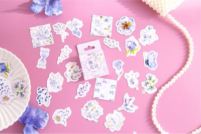Bloemen Stickers 46 stickers – Bullet Journal, Planner & Scrapbook Stickers – Sinterklaas & Kerstcadeau – Schoencadeau – Cadeaus onder €5