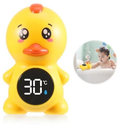 Babybadthermometer met hoge temperatuurwaarschuwing - Waterdicht en compact voor veilige badtijd