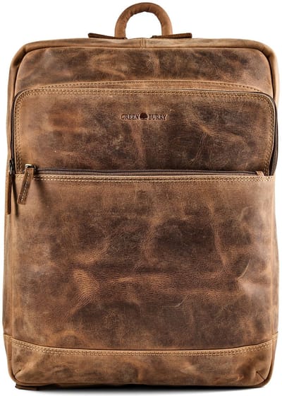 GREENBURRY vrijetijdsrugzak rugzak met laptopvak Vintage Business Backpack Project 2 Brown bruine