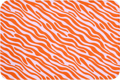 WC mat 90x60 cm - Antislip - Strepen - Dynamisch - Oranje - Toiletmat - Vloermat - Douchemat - Toilet tapijt - Toiletmatten