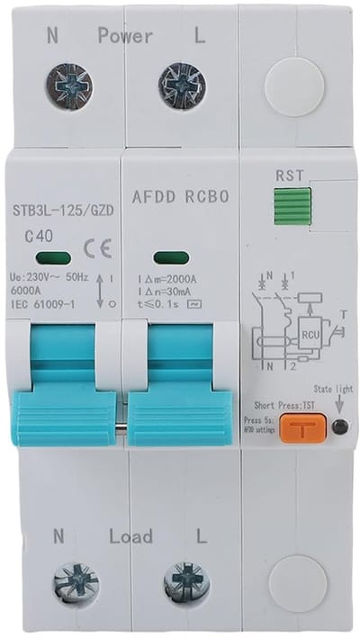 Stroomonderbreker - Aardlekautomaat - Veilige Installatie - Overbelasting Kortsluiting Bescherming - 2P 40A