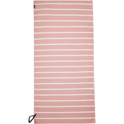 Regatta Gestreepte microvezel strandhanddoek (Seashell Roze/Wit)