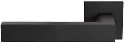 Deurkruk op rozet - Zwart - RVS - GPF - GPF1304.61.02 Tapu Deurklink op vierkante zwart, 50x8mm