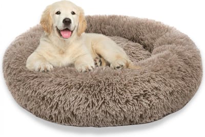Topmast Fluffy Donut - Dierenmand - Kattenmand - Donut Hondenmand - Camel - 40 cm - AKTIE