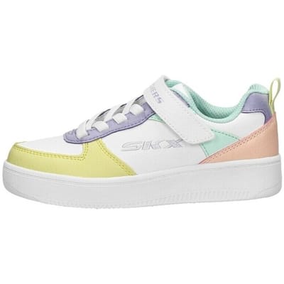 Skechers Sport Court 92 Meisjes Sneakers - Wit/Multicolour
