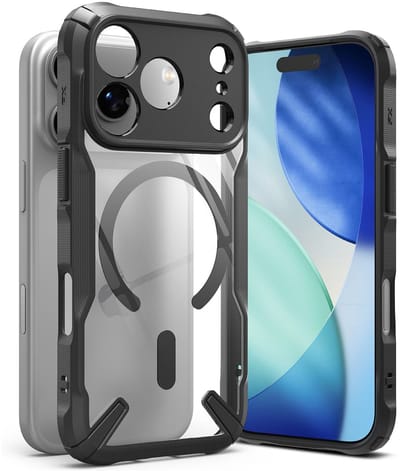 Ringke Hoesje Geschikt voor Apple iPhone 17 Pro | Fusion X Magnetic | Compatibel met MagSafe / Qi2 | Back Cover met Magneet | Militaire Standaard | Zwart