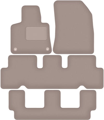 Beige veloursmatten voor: Citroen C4 Grand Spacetourer 7-zits (2013-2021)