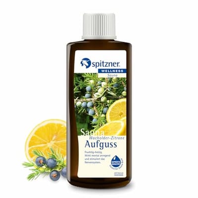 Sauna-infusie jeneverbes en citroen voor een verfrissende ervaring