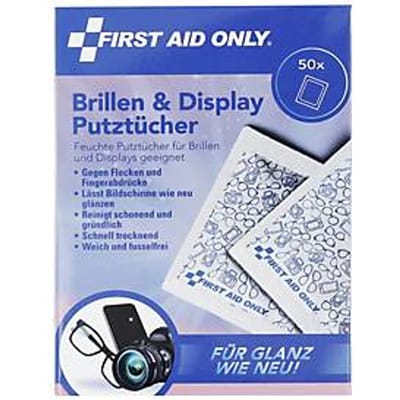 First Aid Only brillendoekjes, wit, 50 stuks per doos