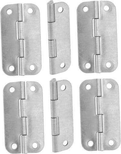 Koeler Scharnieren - Vriezer Onderdelen - Koeler Reparatie - Roestvrij Staal - 6 Stuks - Zilver