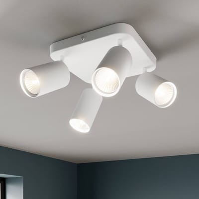 Nowodvorski Lighting Plafondlamp Eye Spot 4-lamps vierkant, wit