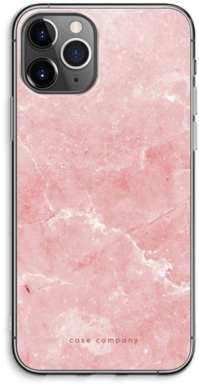 Case Company® - Hoesje geschikt voor iPhone 11 Pro Max hoesje - Roze marmer - Soft Cover Telefoonhoesje - Bescherming aan alle Kanten en Schermrand