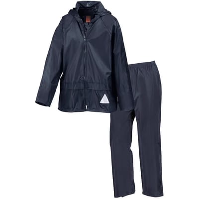 Donkerblauwe kinder regenpak van Result 134/140
