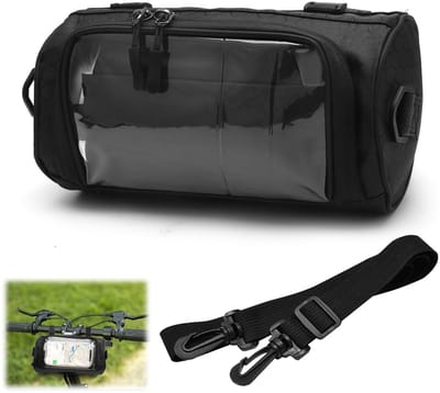 Dailygoods - Waterdichte fietstas - Fietsstuurtas met touchscreen - 3 liter - Zwart - Fietstas mobiele telefoon - Geschikt voor alle fietsen
