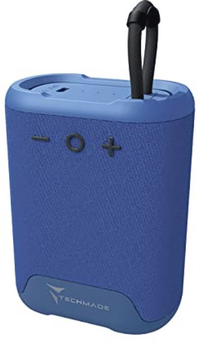 TECHMADE My Speaker M350 without cable - Color Full Blue - Speaker without cable portable, wireless speaker box with compact design, USB