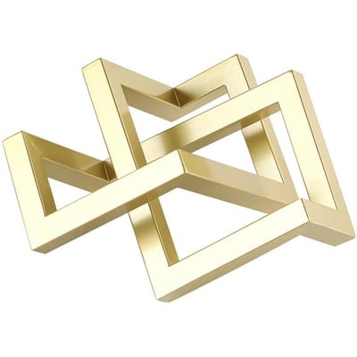 Geometrische Kunst Abstracte Metalen Ornamenten Modelkamer Verkoopkantoor Wijnkast Boekenkast Lichte Luxe Moderne Creatieve Decoratie beige