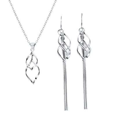 2-Delig- Madelon- Ketting- Lange oorbellen- Charme Bijoux