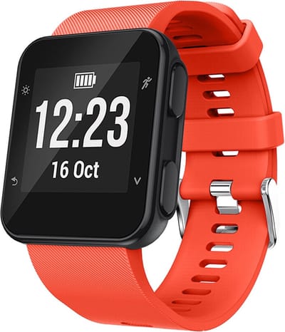 By Qubix - Siliconen bandje - Oranje - Geschikt voor Garmin Forerunner 35 / 30