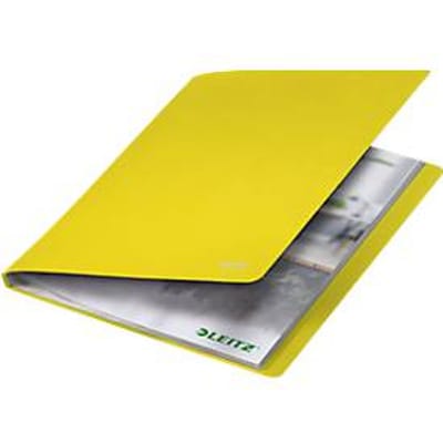 Leitz® Recycle documentenhouder, A4, 40 documentvakken, tot 2 vel/omslag, rugetiket, 100% recyclebaar, kunststof, geel