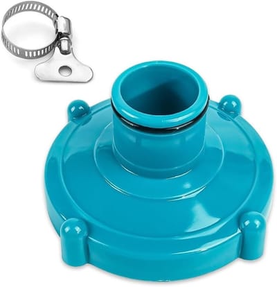 Suction hose adapter van Ø 80 mm naar Ø 32 mm voor stofzuigers, zwembad en reiniging accessoires met roestvrijstalen klem