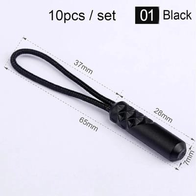 Lot de 10 fermetures éclair de 10 couleurs différentes, clip de remplacement pour boucle cassée, pour valise, tente, sac à dos 10pcs&65mm