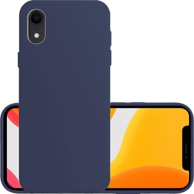 Hoesje - Geschikt voor Apple iPhone XR - Sterk & Shockproof - Hoes Cover - Siliconen Case - Donkerblauw
