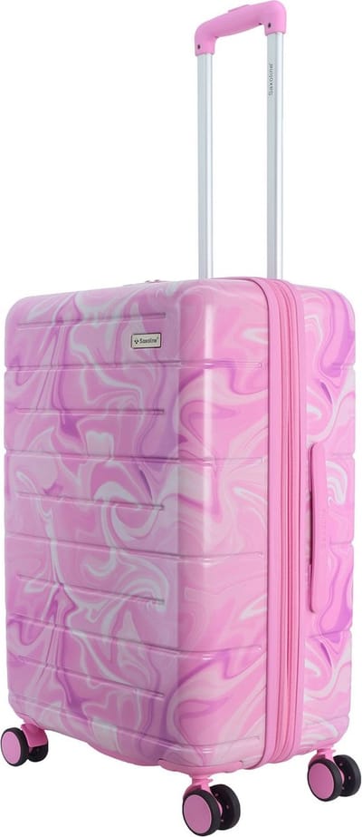 Saxoline Harde Koffer | Trolley | Reiskoffer - 67cm (Medium) - Splash Print - Bedrukt / Medium