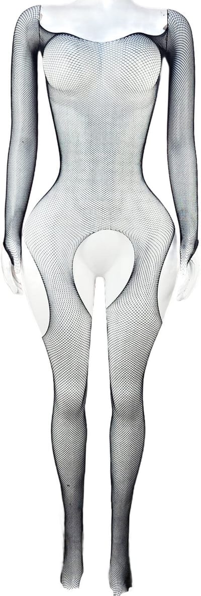 BamBella ® - Panty pak -Onesize - body suit - Dames - Onesize - Erotische jumpsuit van kant lingerie zwart
