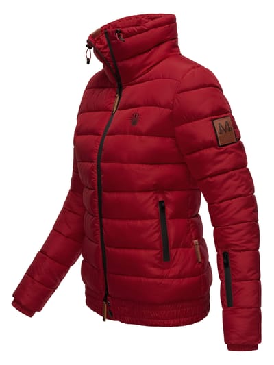 Marikoo dames gewatteerde jas Poisen met hoge kraag & teddyfleece zakken