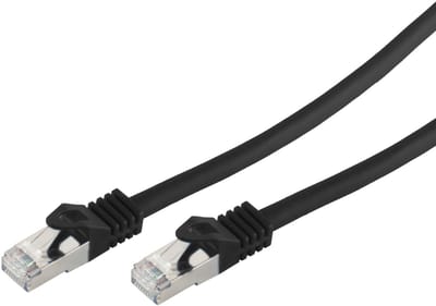 S/FTP CAT7 10 Gigabit netwerkkabel / zwart - LSZH - 50 meter