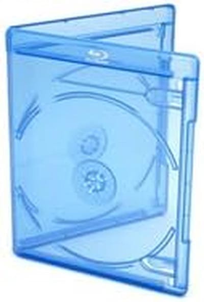 100x Blu-ray Hoezen voor 2 Discs - 11mm Dikte - Transparant Blauw