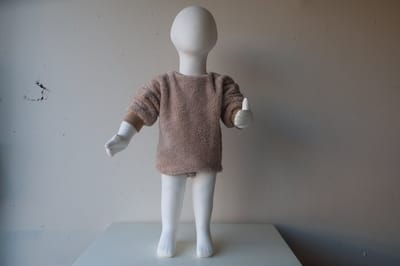 Teddy Baby Romper Beige– Lange Mouw – Zachte Teddy Fleece – Unisex Baby Pakje – 3-6 Maanden