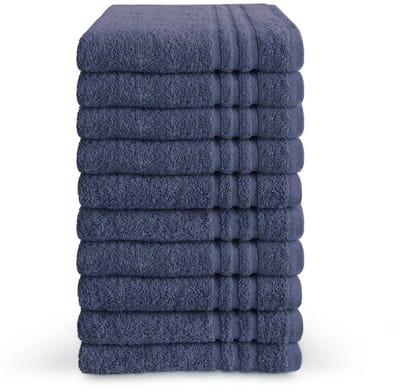 Byrklund handdoeken 50 x 100 - set van 10 - 100% Katoen - Hotelkwaliteit - Zacht en Absorberend - Donker Blauw