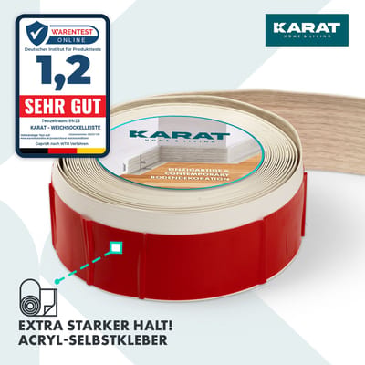 FLOORDIREKT Oslo Plint - Op maat Gezaagd & Zelfklevend - Stevig - Acryl - Eiken - 15 m